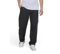 JACK & JONES Pantaloni cargo da uomo elasticizzati Loose Fit Karl Thor Cargo pantaloni tasche nero beige verde 30 31 32 33 34 36 38, Nero (12280782), 32W x 32L