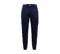 Jack & Jones Intelligence - Pantaloni slim cargo blu navy con fondo elasticizzato W31 L32