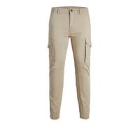 Jack Jones Beige Cotton Cargo Pants - W27 | L30
