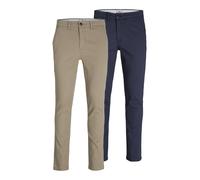 JACK & JONES Pantaloni chino 'Macro Dave' beige / blu scuro Uomo JACK & JONES 30x32
