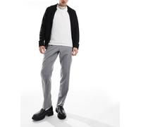 Jack & Jones - Pantaloni eleganti ampi affusolati grigi con coulisse-Grigio XS
