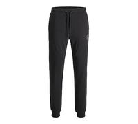 JACK & JONES Pantaloni in Felpa Regular Fit Nera X_L | Regular Fit, Con logo, Gamba intera, Training, Temperatura massima di 40°C ciclo molto delicato
