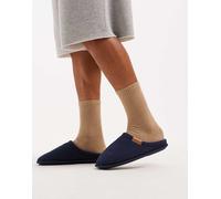 Jack & Jones - Pantofole in tessuto a coste stile sabot blu navy 44