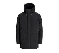 Cappotto lungo con cappuccio fisso e collo alto Nero L Tinta unita