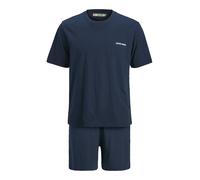 JACK & JONES Pigiama corto 'JACEverest' marino / bianco Uomo JACK & JONES XL marino / bianco