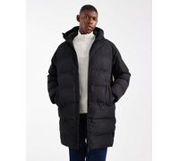 Jack & Jones - Piumino lungo nero con cappuccio M