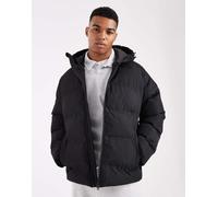 Jack & Jones - Piumino spesso nero con cappuccio XXL