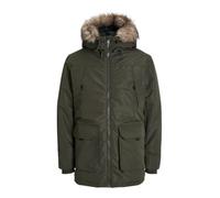 JACK&JONES PLUS Jjconstruct Faux Fur Parka Pls Giacca, Rosin, XXXXXL Uomo