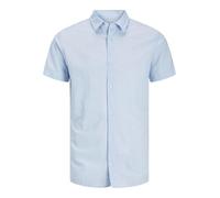 JACK&JONES PLUS Jjebreeze SS SN Pls-Maglietta Camicia a Maniche Corte, Blu Chambray, 4XL Uomo