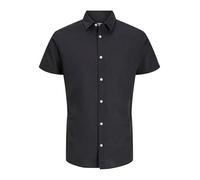JACK&JONES PLUS Jjebreeze SS SN Pls-Maglietta Camicia a Maniche Corte, Nero, 4XL Uomo