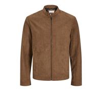 JACK&JONES PLUS JJEDYLAN CLEAN Faux Suede Jacket PLS Giacca in pelle scamosciata, cognac, 5XL, cognac, XXXXXL