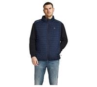 JACK&JONES PLUS JJEMULTI Bodywarmer Collar PS scalda Corpo, Navy Blazer, 2XL Uomini