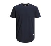 JACK & JONES Uomo Maglietta di Base Taglie Forti Girocollo Manica Corta Maglia Plus SizeJJENOA, Colore:Marina, Size:7XL