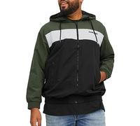 JACK & JONES PLUS Jjerush Hood Bomber Noos Pls, Notte Foresta, XXXXXL Uomo
