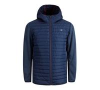 JACK & JONES PLUS Jjetoby Puffer Hood Pls - Giacca buffer da uomo, Blazer blu marine, XXXXL