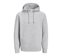JACK&JONES PLUS Jjtree-Felpa con Cappuccio, Grigio Chiaro mélange/Stampa: Giacca e Giacche, 5XL Uomo