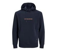 JACK&JONES PLUS Jjtree-Felpa con Cappuccio, Navy Blazer/Stampa: Giacca & Jones, 5XL Uomo