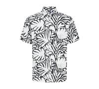 JACK&JONES PLUS Jorjoshua Aruba Shirt SS Pls Camicia a Maniche Corte, Cloud Dancer/AOP: Astratto, XXXL Uomo