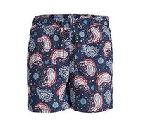 JACK & JONES PLUS Jpstfiji Jjswim Paisley Pls Costume da Bagno a pantalonc, Blazer Blu Marine, 52 Uomo