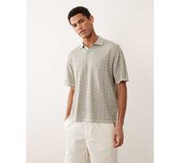 Jack & Jones - Polo all'uncinetto verde salvia con scollo aperto S