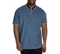 JACK & JONES Polo da Uomo a Maniche Corte in piqué con Punta Paulos, Blu - Rosso - Bianco, 6XL Plus
