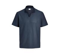 JACK & JONES Polo da Uomo con Scollo a V e Maglia Piatta, T-Shirt a Maniche Corte., Colore:Blu Scuro, Size:XL