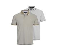 JACK & JONES Polo da Uomo, Confezione da 2, Tinta Unita, Colletto Polo, Crockery, XS