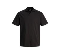 JACK & JONES Jcocollective Label-Polo SS, Nero, M Uomo