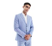 Jack & Jones - Premium - Blazer in lino blu 48