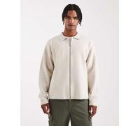 Jack & Jones Premium - Cardigan in maglia morbido beige con zip-Neutro S