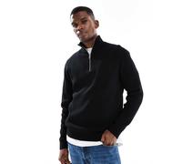 Jack & Jones Premium - Maglione nero con zip corta XL