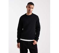 Jack & Jones Premium - Maglione nero girocollo in maglia XXL
