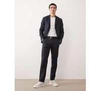 Jack & Jones Premium - Pantaloni da abito slim in puro lino blu navy in coordinato 48