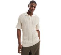 JACK & JONES Jprccjoel Knit Polo SS SN, Bianco e Grigio, XL Uomo