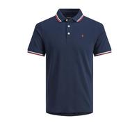 Jack & Jones Paulos Plus Size Short Sleeve Polo Blu 4XL Uomo