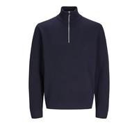 JACK & JONES Male Cardigan con Cerniera a Quarti in Tinta Unita Cardigan con Cerniera a Quarto, Cielo Notturno, L