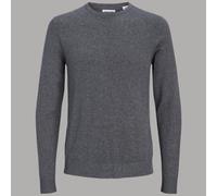 Jack Jones pullover grigio rasato da uomo in misto cotone e viscosa 12208364