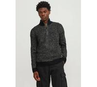 Jack & Jones Jcospace-Maglia a Mezza Zip Maglione, Nero/Motivo: Peyote Neps, S Uomo
