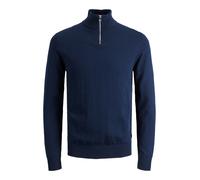 JACK & JONES Pullover Sottile con Collo Alto e Zip Uomo, Colore:Marina, Dimensione Maglia:S