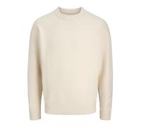 Jack & Jones - Maglione oversize soffice girocollo color crema-Bianco XL