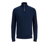 JACK & JONES Pullover Sottile con Collo Alto e Zip Uomo, Colore:Marina, Dimensione Maglia:S