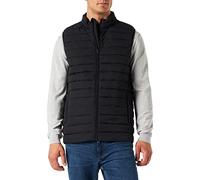JACK & JONES Quilted Vest Transitional Jacket Blouson Without Sleeves JJERECYCLE, Colore:Nero, Dimensione Giacca:M