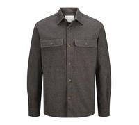 JACK & JONES Raymond Melange Long Sleeve Shirt Slate Black Small Slate Black