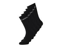 Jack & Jones S Jacbasic Logo Tennis Sock 5 Pack, Calzini da tennis Uomo, Nero, Taglia unica