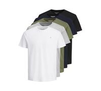 Jack & Jones - Confezione da 5 T-shirt slim fit multicolore L