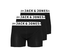 JACK & JONES Sense Trunks 3-Pack Boxer, Nero (Black), XX-Large (Pacco da 3) Uomo