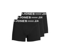 JACK & JONES Sense Trunks 3-Pack Uomo Boxer Nero 95% Cotone, 5% Spandex