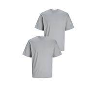 JACK & JONES Set 2 T-Shirt Basic Girocollo Dropped Shoulder Maglia Oversize
