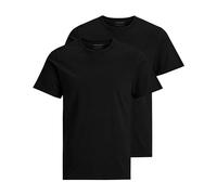 JACK&JONES Set 2 T-Shirt per Uomo E Ragazzo Taglie Forti (IT, Testo, 6XL, Plus, Regular, Nero)