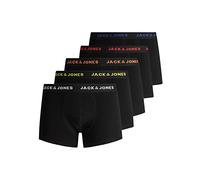 JACK & JONES Set da 5 Boxer Uomo Stretch Mutande Jersey Costume Intimo, Colore:Nero-2, Taglia:L